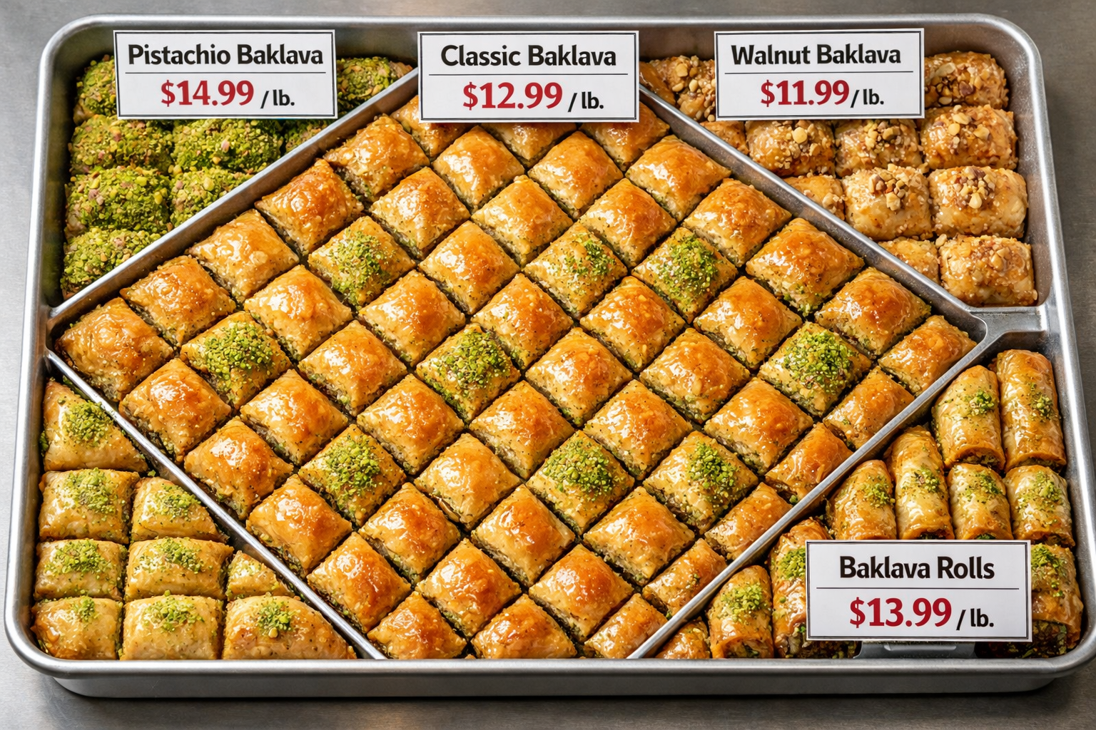 Baklava ve serbetli tatli fiyat rehberi